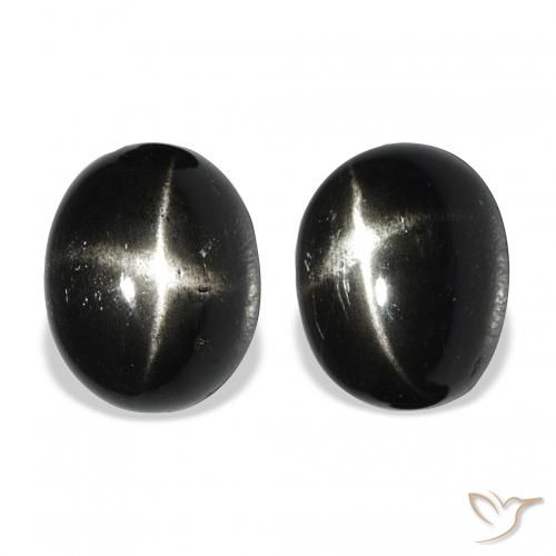 9.43ctw Natural Preto Diopsídio Estelar, oval, Opaco