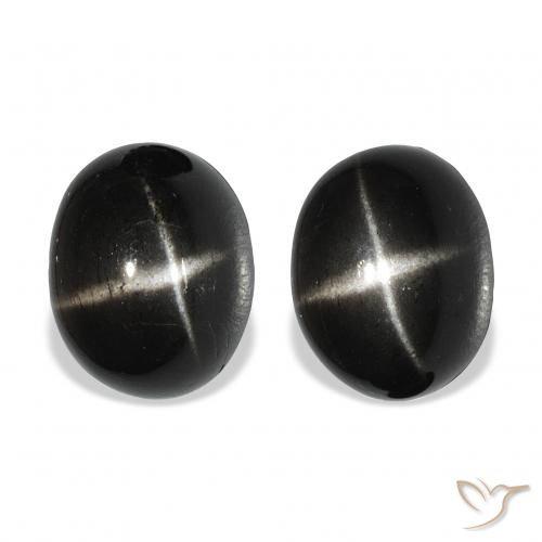 12.31ctw Natural Preto Diopsídio Estelar, oval, Opaco