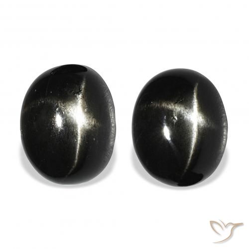 8.87ctw Natural Preto Diopsídio Estelar, oval, Opaco