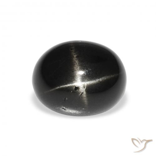 4.75ct Natural Preto Diopsídio Estelar, oval, Opaco