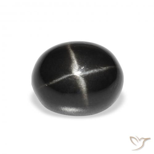 5.51ct Natural Preto Diopsídio Estelar, oval, Opaco