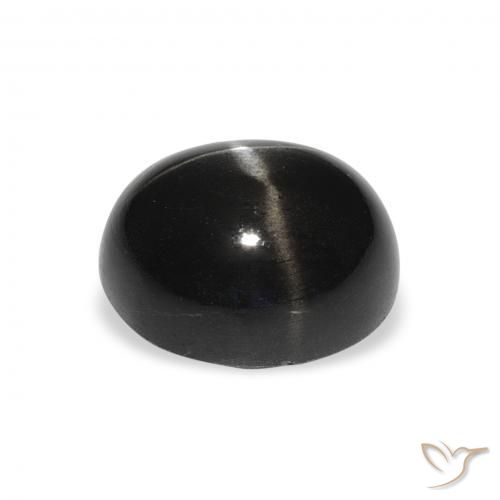 Diopsídio Estelar Preto Natural 5.51ct, oval, Opaco