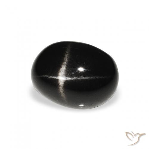 Diopsídio Estelar Preto Natural 1.44ct, oval, Opaco