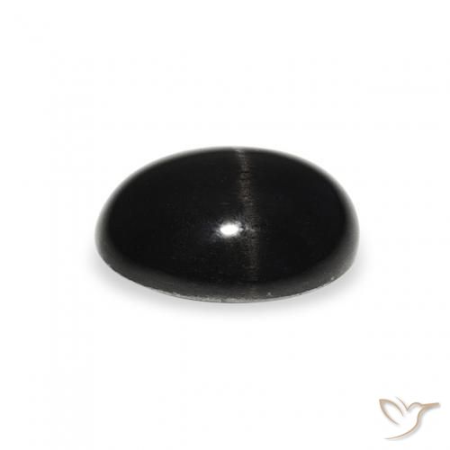 Diopsídio Estelar Preto Natural 1.44ct, oval, Opaco