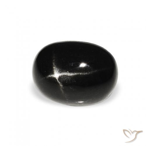 Diopsídio Estelar Preto Natural 1.47ct, oval, Opaco