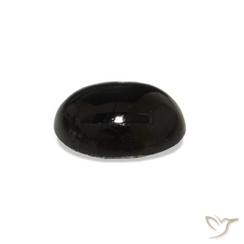 Diopsídio Estelar Preto Natural 1.38ct, oval, Opaco