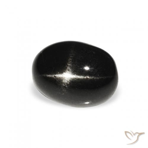 1.59ct Natural Preto Diopsídio Estelar, oval, Opaco