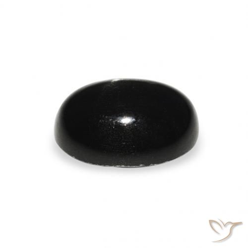 Diopsídio Estelar Preto Natural 1.47ct, oval, Opaco