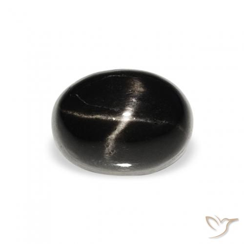 1.77ct Natural Preto Diopsídio Estelar, oval, Opaco