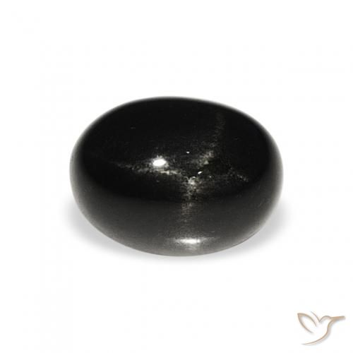 1.85ct Preto Diopsídio Estelar, oval, Opaco