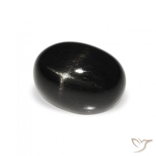 Diopsídio Estelar Preto Natural 1.85ct, oval, Opaco