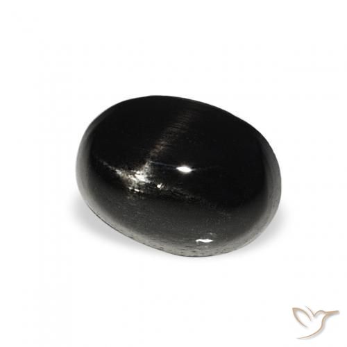 Diopsídio Estelar Preto Natural 1.72ct, oval, Opaco