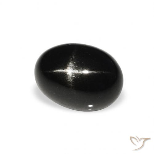 Diopsídio Estelar Preto Natural 1.34ct, oval, Opaco