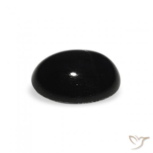 Diopsídio Estelar Preto Natural 1.34ct, oval, Opaco