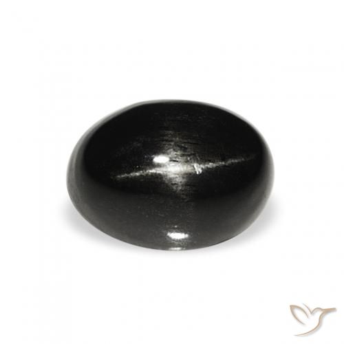 1.62ct Natural Preto Diopsídio Estelar, oval, Opaco