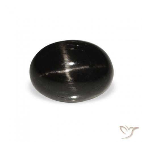 1.33ct Natural Preto Diopsídio Estelar, oval, Opaco