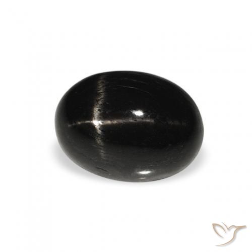 Diopsídio Estelar Preto Natural 1.33ct, oval, Opaco