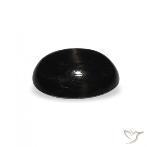 Diopsídio Estelar Preto Natural 1.33ct, oval, Opaco