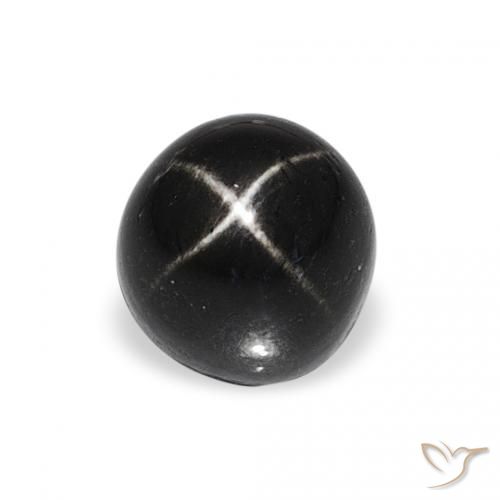 1.78ct Preto Diopsídio Estelar, Redondo, Opaco