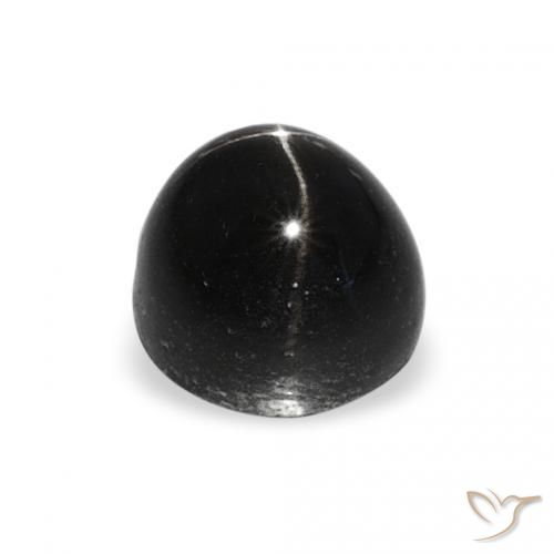 Diopsídio Estelar Preto Natural 1.78ct, Redondo, Opaco