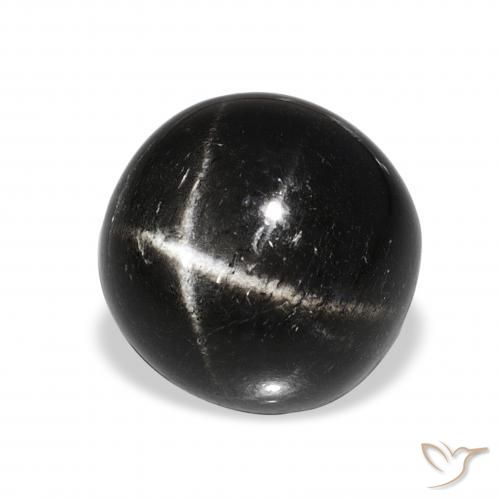Diopsídio Estelar Preto Natural 11.74ct, Redondo, Opaco