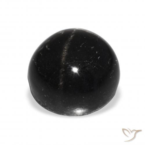 Diopsídio Estelar Preto Natural 11.74ct, Redondo, Opaco