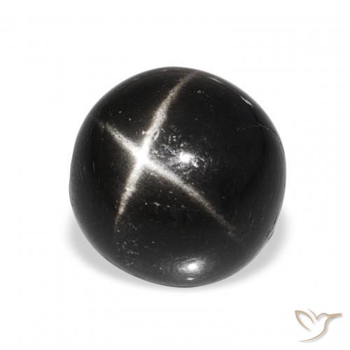 Diopsídio Estelar Preto Natural 9.33ct, Redondo, Opaco