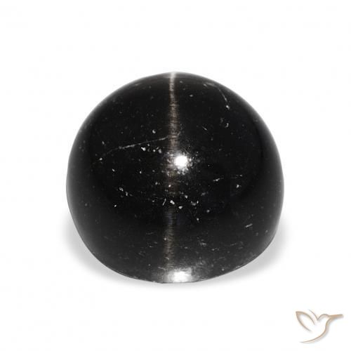 Diopsídio Estelar Preto Natural 9.76ct, Redondo, Opaco