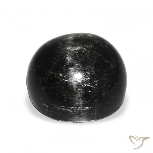 Diopsídio Estelar Preto Natural 9.82ct, Redondo, Opaco
