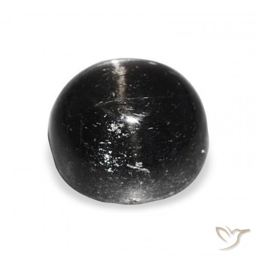 Diopsídio Estelar Preto Natural 9.06ct, Redondo, Opaco