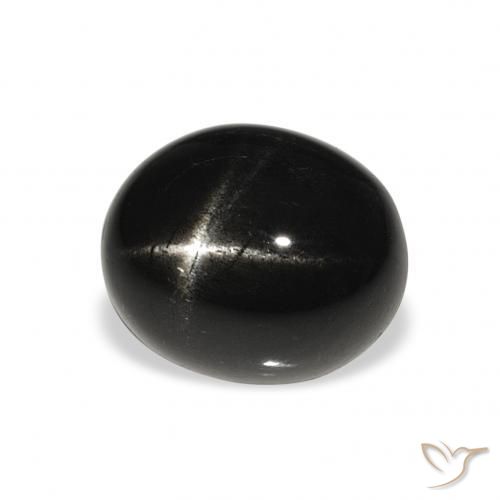 Diopsídio Estelar Preto Natural 5.45ct, oval, Opaco