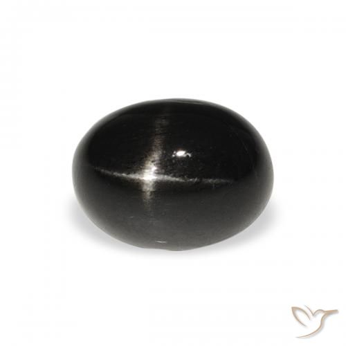 2.11ct Natural Preto Diopsídio Estelar, oval, Opaco