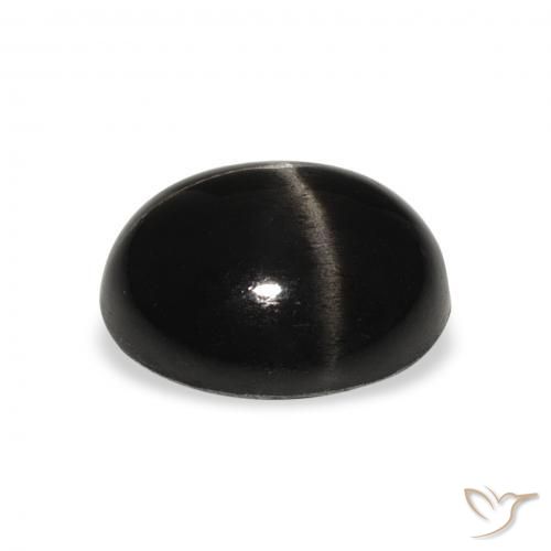 Diopsídio Estelar Preto Natural 5.80ct, oval, Opaco