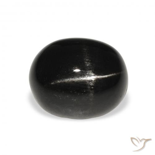 6.19ct Natural Preto Diopsídio Estelar, oval, Opaco