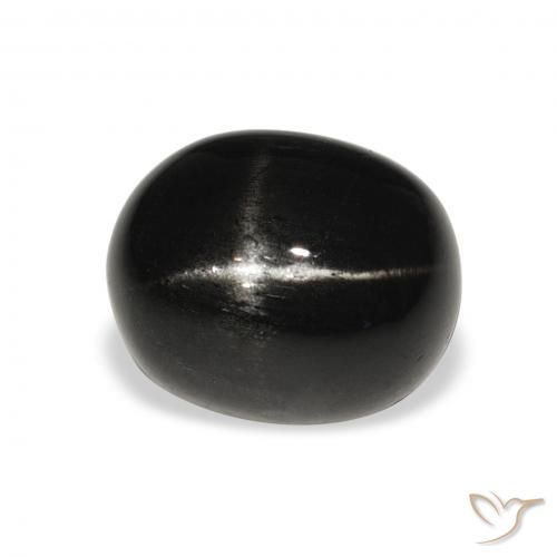 Diopsídio Estelar Preto Natural 6.19ct, oval, Opaco