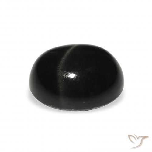 Diopsídio Estelar Preto Natural 6.62ct, oval, Opaco