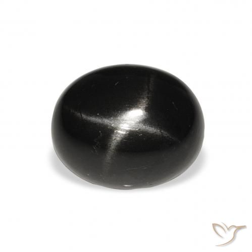 5.90ct Natural Preto Diopsídio Estelar, oval, Opaco
