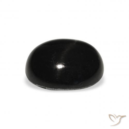 Diopsídio Estelar Preto Natural 5.90ct, oval, Opaco