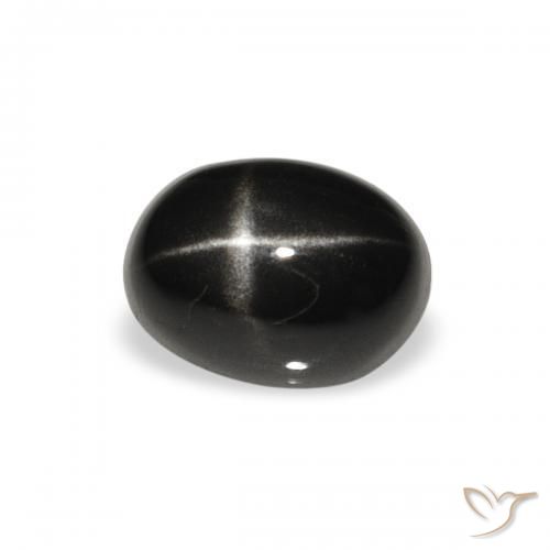 Diopsídio Estelar Preto Natural 1.40ct, oval, Opaco