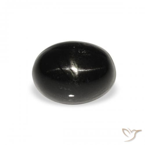 2.28ct Natural Preto Diopsídio Estelar, oval, Opaco