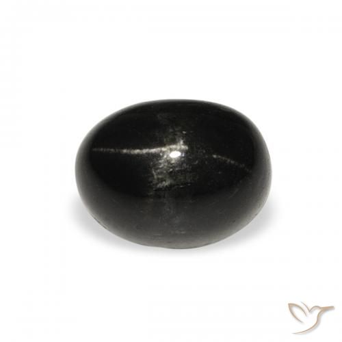 2.45ct Natural Preto Diopsídio Estelar, oval, Opaco