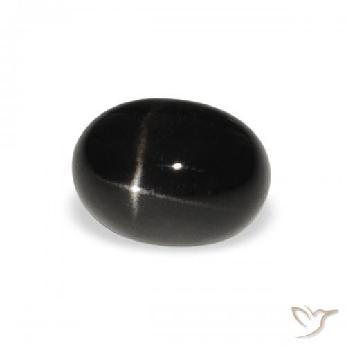 Diopsídio Estelar Preto Natural 2.61ct, oval, Opaco