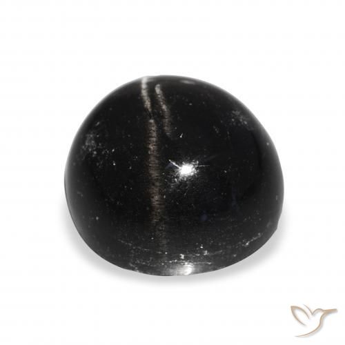 Diopsídio Estelar Preto Natural 11.26ct, Redondo, Opaco