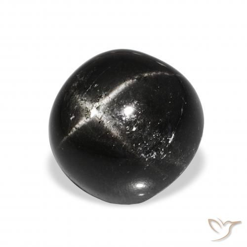 Diopsídio Estelar Preto Natural 10.11ct, Redondo, Opaco