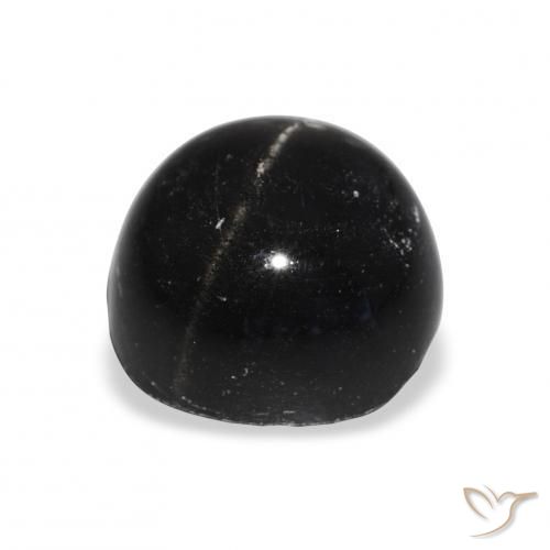 Diopsídio Estelar Preto Natural 10.11ct, Redondo, Opaco