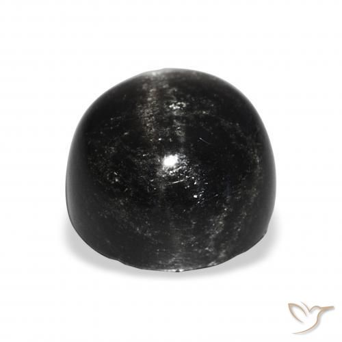 Diopsídio Estelar Preto Natural 10.95ct, Redondo, Opaco