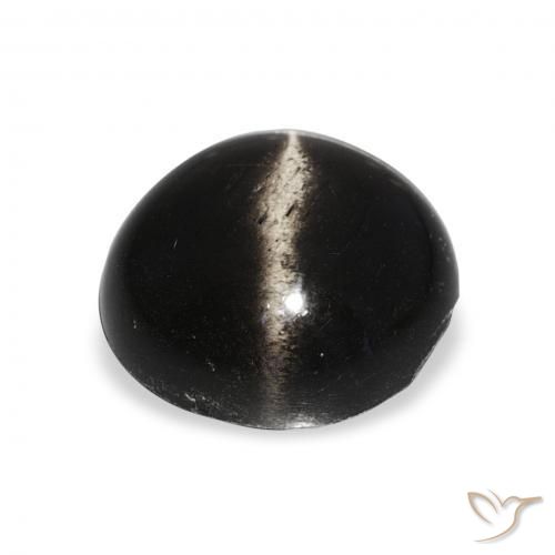 Diopsídio Estelar Preto Natural 8.06ct, Redondo, Opaco