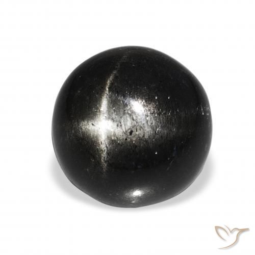 Diopsídio Estelar Preto Natural 11.09ct, Redondo, Opaco