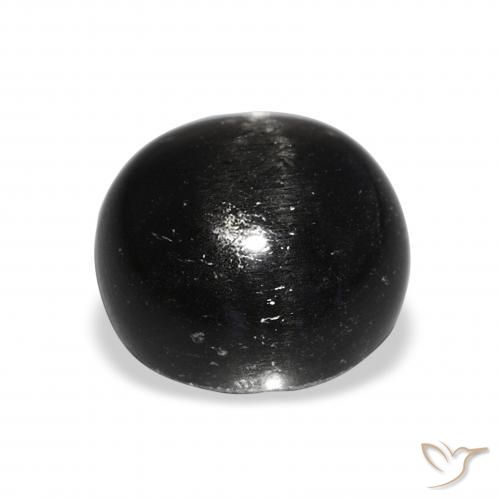 Diopsídio Estelar Preto Natural 11.09ct, Redondo, Opaco
