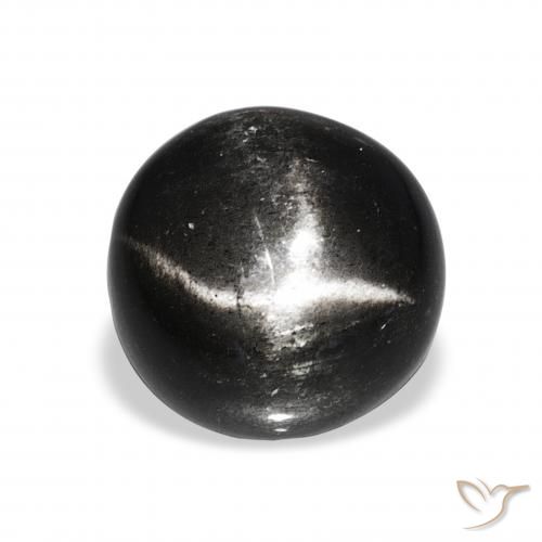 6.96ct Preto Diopsídio Estelar, Redondo, Opaco
